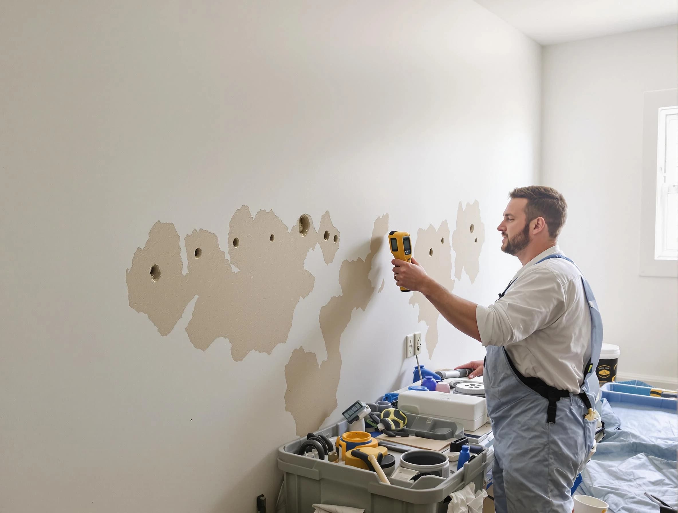 Eastlake House Painters repairing damaged drywall in Eastlake