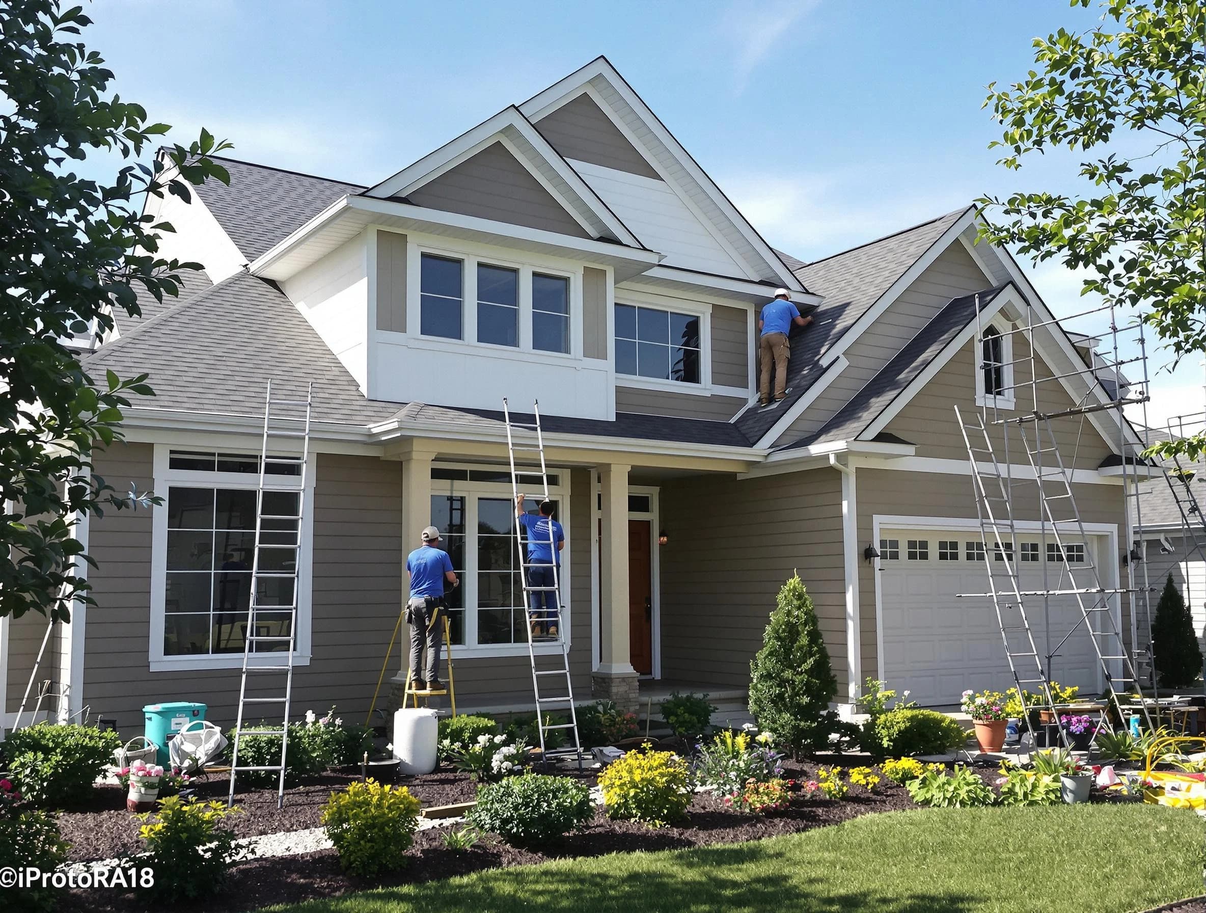 Detailed exterior painting by Eastlake House Painters in Eastlake