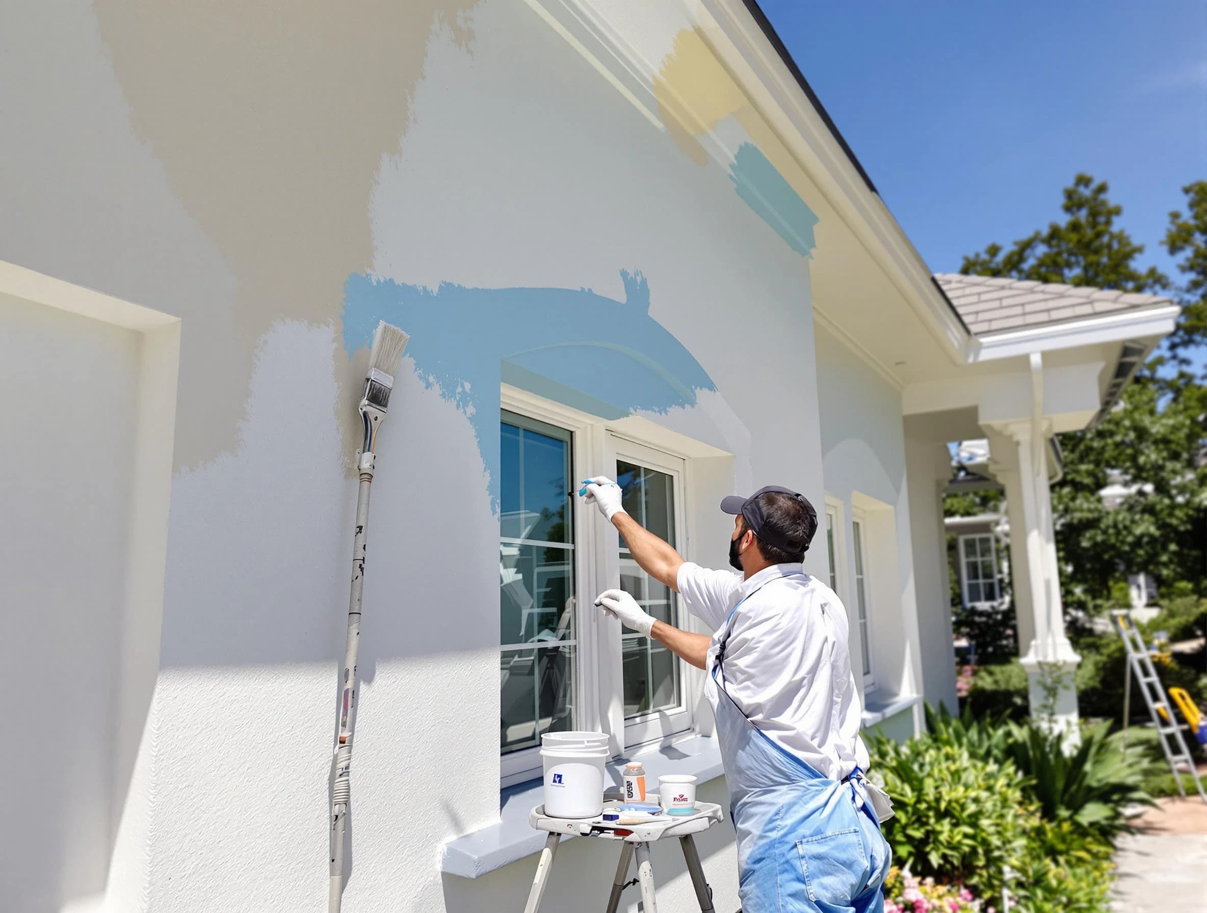 Eastlake House Painters professional painting the exterior of a house in Eastlake, OH