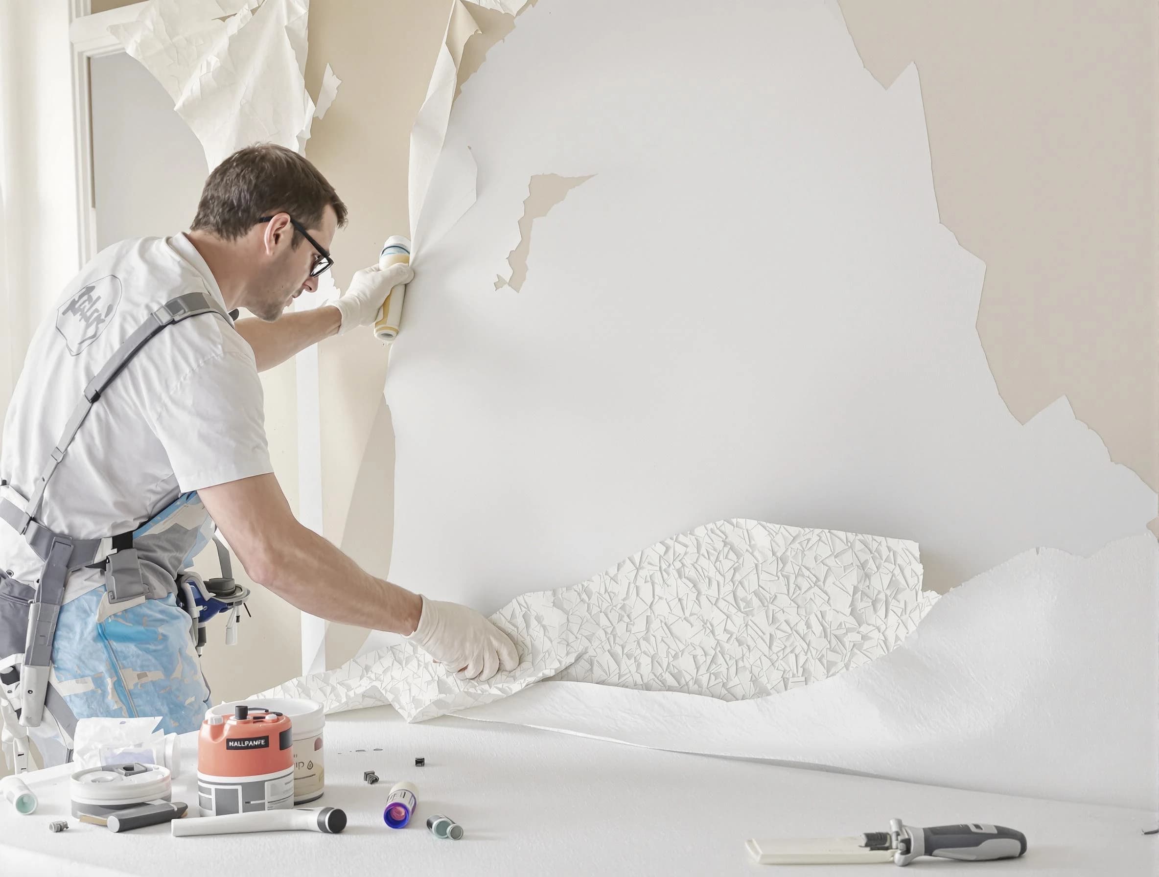 Detailed wallpaper removal and wall prep by Eastlake House Painters in Eastlake